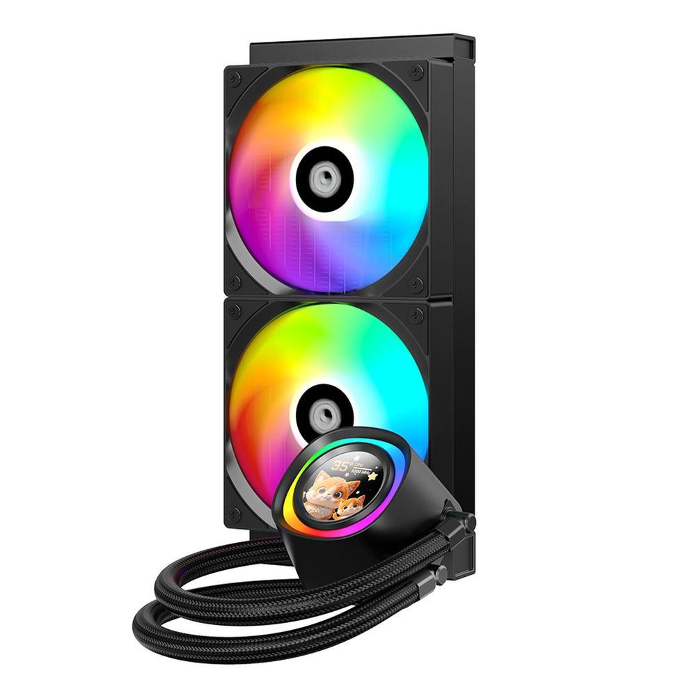 Вентилятор Cooler ID-Cooling FX240 LCD BLACK LCD SCREEN 300W/ all Intel/AMD — изображение 3