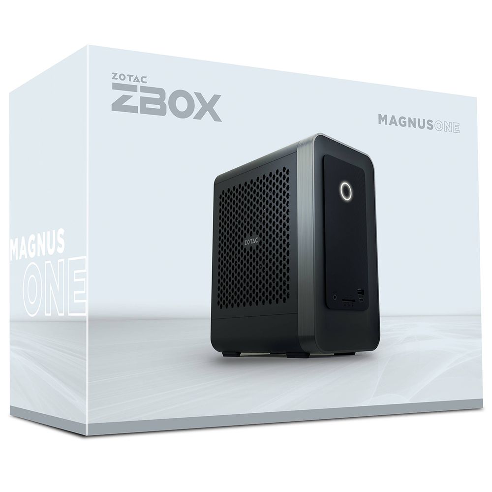 Платформа системного блока с ЦПУ Zotac MAGNUS ONE EU275070C NVIDIA RTX5070 12GB, Intel Core Ultra 7 265, 1x16GB DDR5, 1TB SSD, 1x2.5" SATAIII drive bay, 1xThunderbolt 4, 1xType-C 4xUSB3.2, 3xUSB3.0, 3xDP, 2xHDMI, 5GbLAN 1GbLAN, WIFI7, BT, Win11, EU PLUG — изображение 8