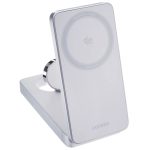 Беспроводное зарядное устройство UGREEN W757 (65901) "MagFlow" 25W Magnetic Qi2.2 Wireless 3-in-1 Charger. Цвет: серебристо-голубой