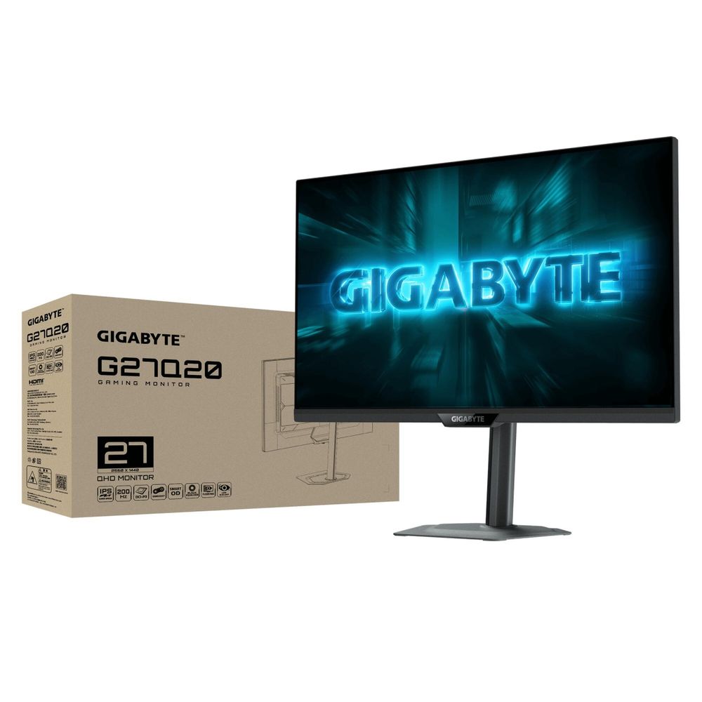 Монитор 27" Gigabyte G27Q20 EK Black 27", SS IPS,8bits, 2560x1440, 210Hz, 1ms, 178°/178°, 350 cd/m, 1000:1, FreeSync, HAS, 2xHDMI 2.0, DP 1.4, USB Type-C(15Вт), Pivot), USB 2.0 — изображение 7