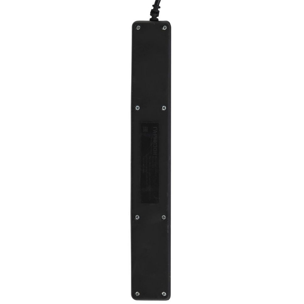 Сетевой фильтр Гарнизон ECL-5-U2-B-1.8 черный, 2 розетки USB A (12 Вт Max), 5 розеток Schuko (евро), 10А, 1,8м, ур.защиты 4, пакет — изображение 3