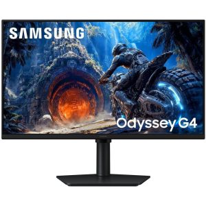 Монитор 27" SAMSUNG S27HG400EI Odyssey G4 G40H FHD   IPS, 1920x1080, 300Hz, 1ms, 300сd/m, 1000:1, HDR10 | HDMI(2.0), DP(1.2) | HAS, Pivot, Swivel, ExPSU, Vesa 100, Black