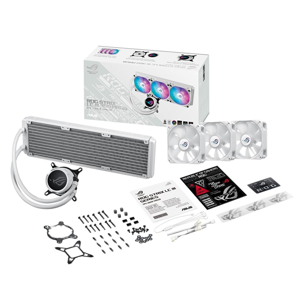 Жидкостная система охлаждения ASUS ROG STRIX LC III 360 ARGB WHT /AIO COOLER,ASETEK,SIGRID V2, ARGB — изображение 7