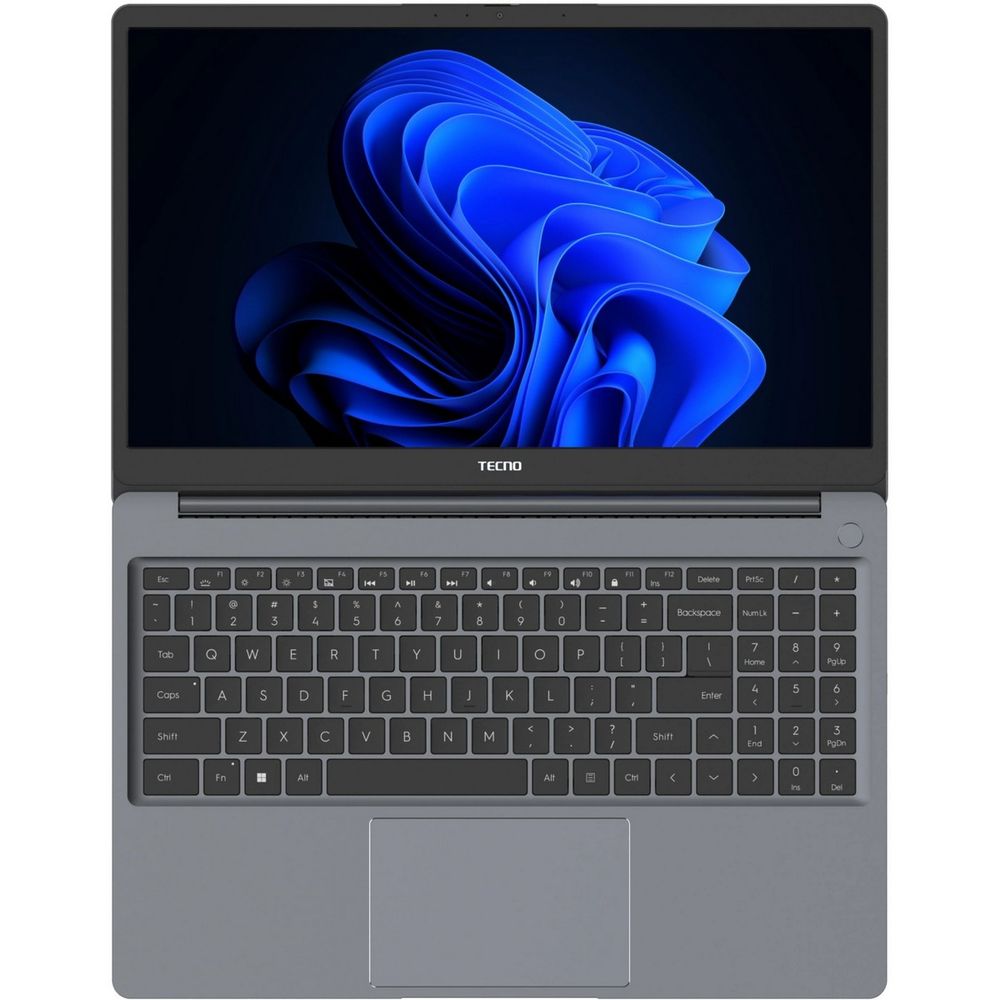 Ноутбук TECNO MegaBook K15SDA AMD Ryzen 5 7430U/16Gb (2*8 D4)/SSD1Tb/UMA/15.6"/IPS/FHD/1920x1080/60Hz/Win11/RJ-45/Grey/1.75kg — изображение 4