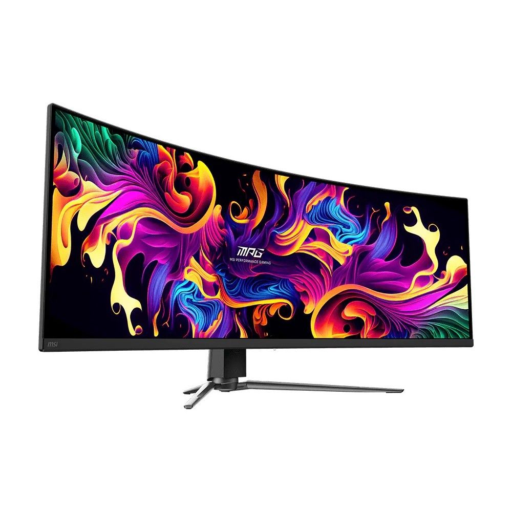 Монитор 49" MSI MPG 491CQP QD-OLED Curved QD-OLED, 5120x1440, 144Hz, 0,03ms, 250сd/m, 1500000:1, HDR | 2xHDMI(2.1), DP(1.4a), Type-C(PD-90W), 2xUSB2.0 | HAS, Swivel, InPSU, Vesa 100, Black — изображение 3