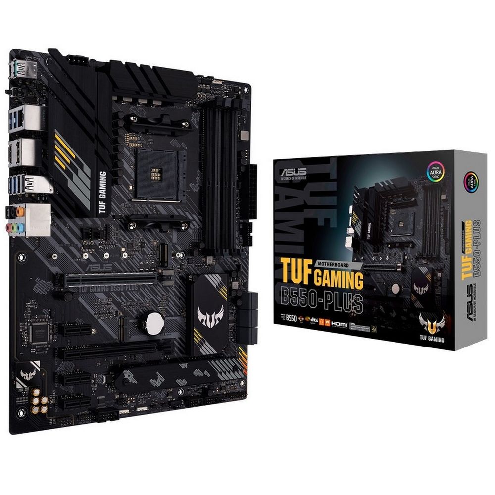 Материнская плата ASUS TUF GAMING B550-PLUS AM4 ATX 4хDDR4 2хPCIEx16 3хPCIEx1 2xM.2 USB-C DP HDMI 2.5GLAN {5} (749435)