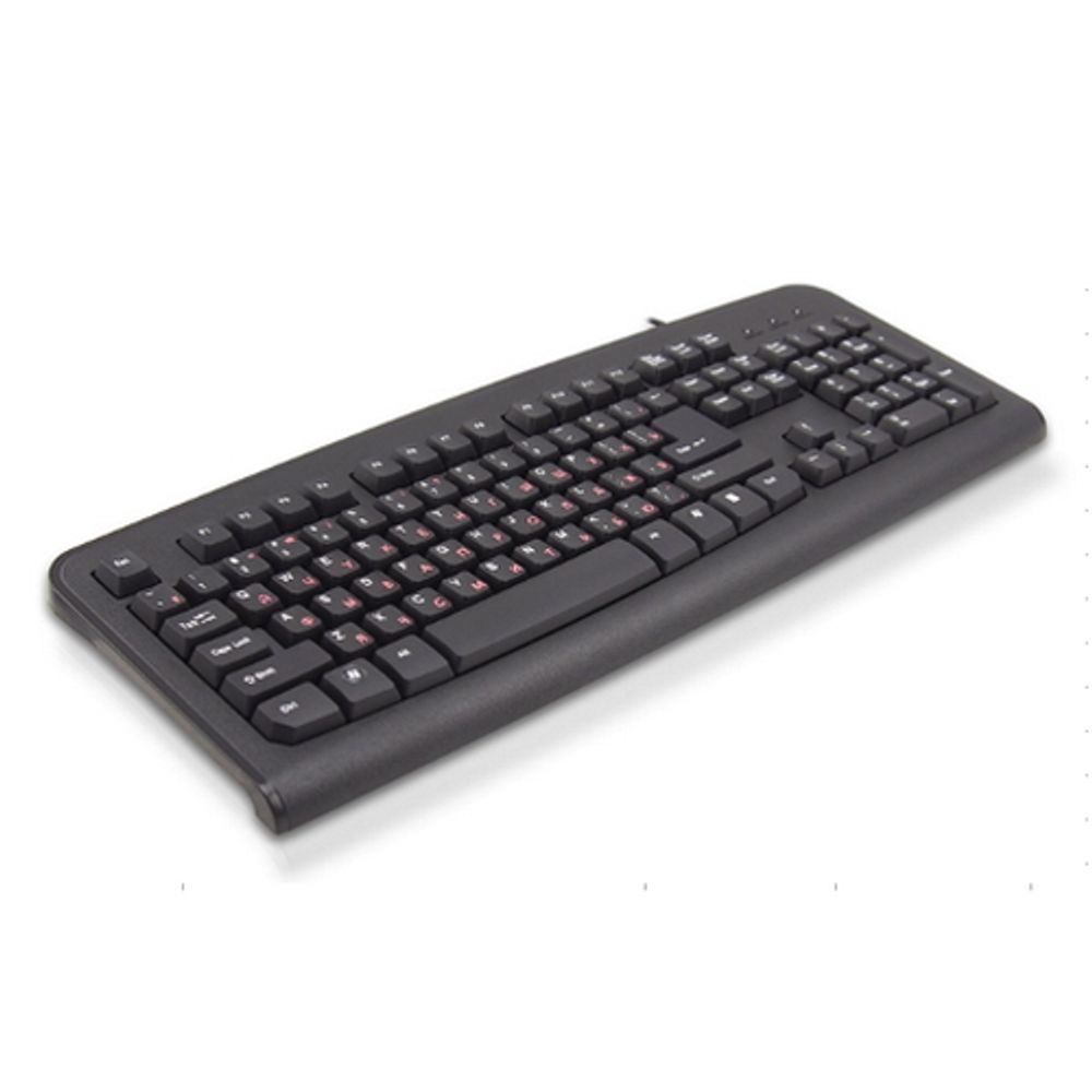 Клавиатура Lime K-0494 RLSK USB Standart Black 104 keyboard with RUS/LAT keys and Special scroll key, Rus(red)/Lat(white),LOGO: LIME(logo color: white), brown box, cable: 1.5 m {20} — изображение 2
