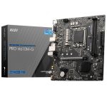 Материнская плата MSI PRO H610M-G H610, LGA1700, 2*DDR5, 1*PCIEx16, 1*PCIEx1, 1*M.2, 4*USB3.2Gen1, 6*USB2.0, 4*SATA3.0, 1G, VGA, DP, HDMI, M-ATX,  BULK
