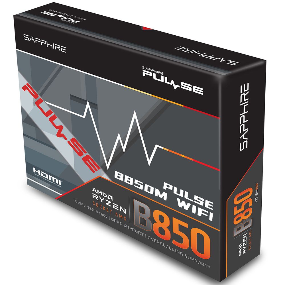 Материнская плата Sapphire B850M PULSE WIFI B850, AM5, 4*DDR5, 1*PCIEx16, 1*PCIEx4, 2*M.2, 2*TypeC, 4*USB3.2Gen1, 10*USB2.0, 4*SATA3.0, 2.5G, DP, HDMI, M-ATX, RTL — изображение 8
