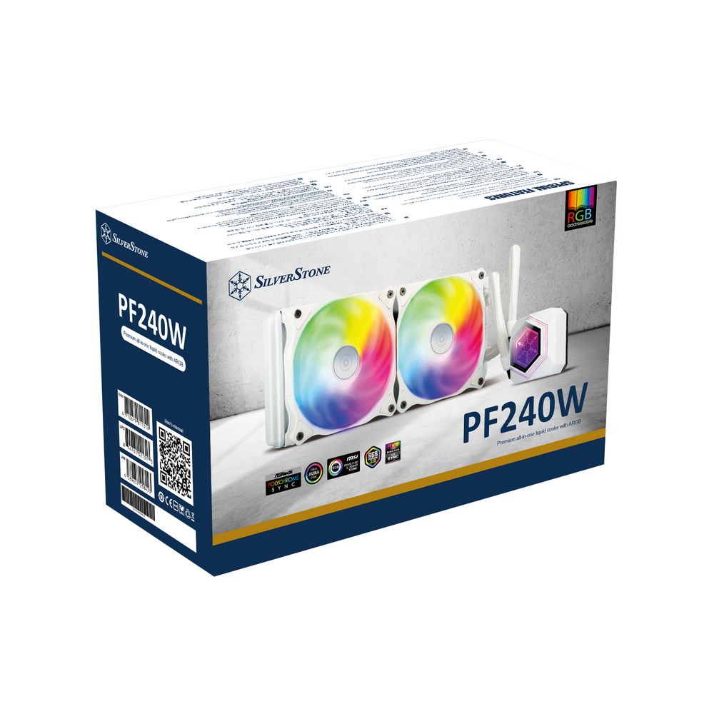 Жидкостная система охлаждения Silverstone Bad Pack SST-PF240W-ARGB-V2 CO-CO124-PF240W-ARGB-V2-AIO LIQUID-COOLER-12025x2-24028 (819780) {6} — изображение 10