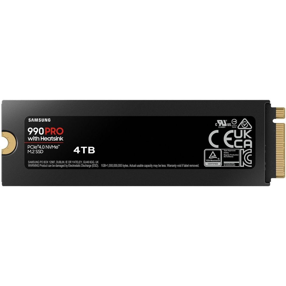 Твердотельный накопитель SSD M.2 2280 4TB Samsung 990 PRO with Heatsink MZ-V9P4T0GW PCIe Gen4x4 with NVMe, 7450/6900, IOPS 1600/1550K, MTBF 1.5M, Samsung V-NAND TLC, 4GB LPDDR4MB, 2400TBW, RTL — изображение 9