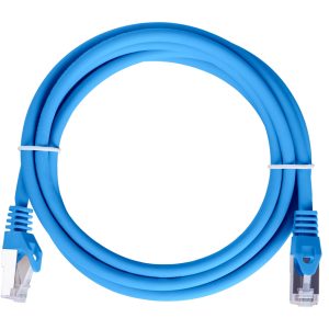 Шнур коммутационный (патч-корд) экранированный F/UTP, 26 AWG, Кат.5e, LSZH нг(А)-HF, цвет синий, 2.0 м