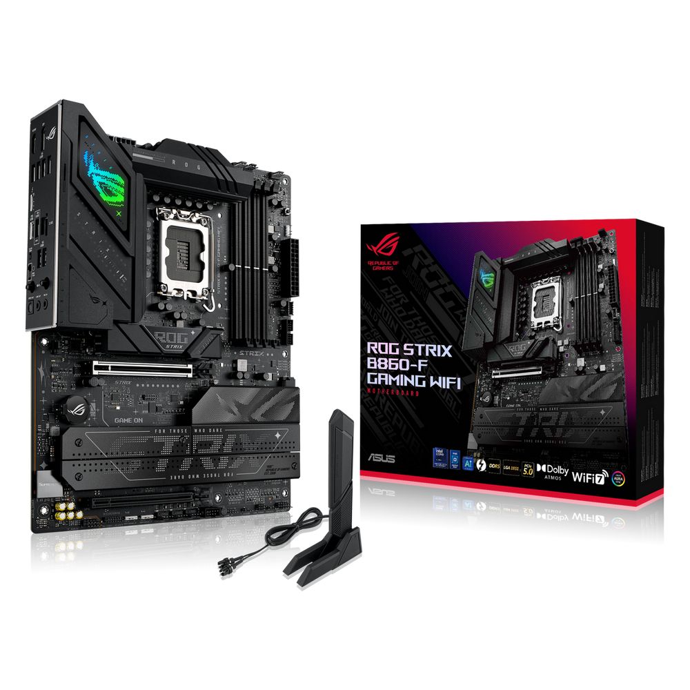 Материнская плата ASUS ROG STRIX B860-F GAMING WIFI LGA1851 ATX 4xDDR5 2xPCIEx16 4xM.2 Thunderbolt USB-C DP HDMI 2.5GLAN Wi-Fi 7