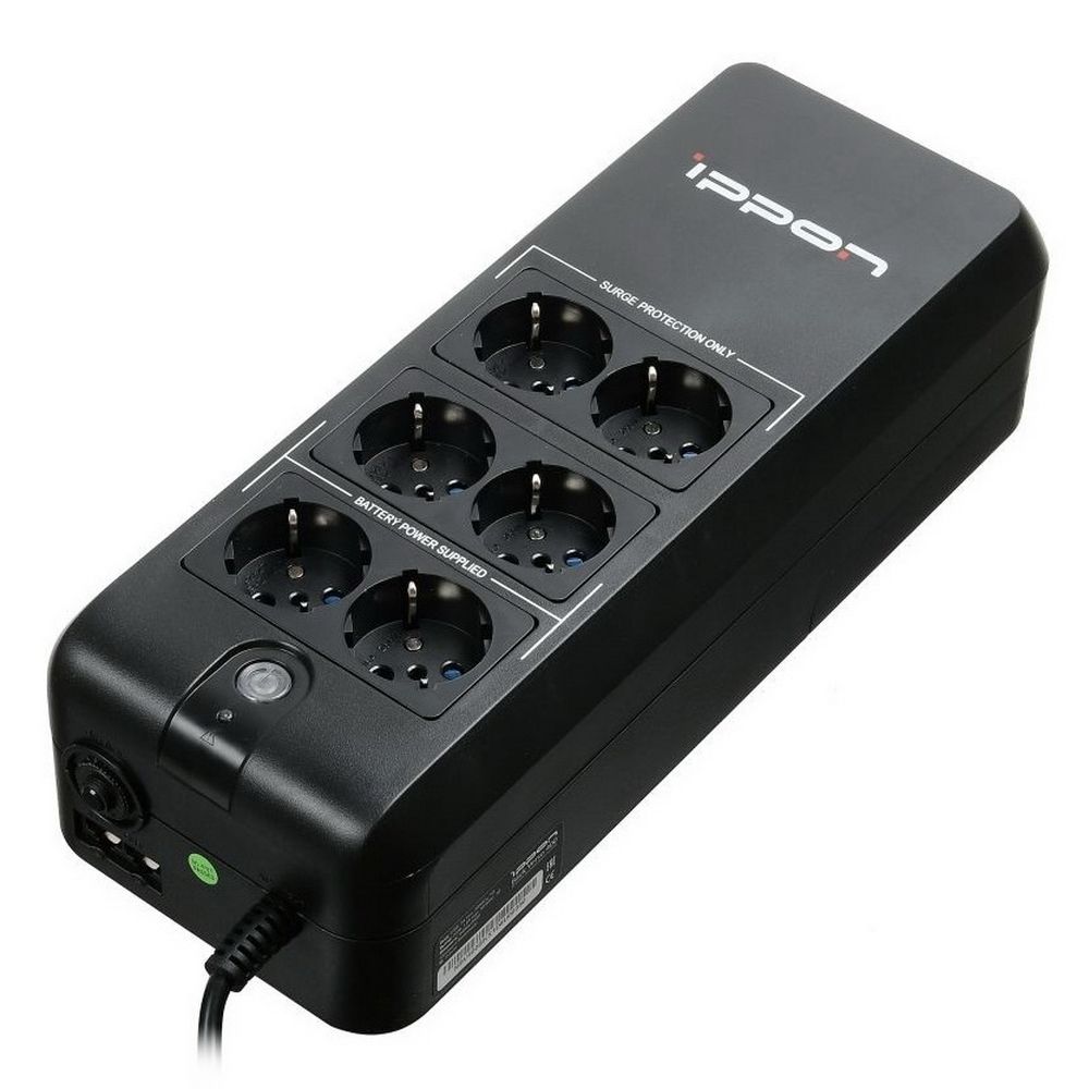Источник бесперебойного питания Ippon Back Verso 600 Standby 300W/600VA 751617 {6} (700011) — изображение 2