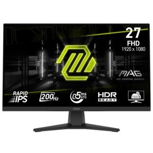 Монитор 27" MSI MAG 272F  Rapid IPS, 1920x1080, 200Hz, 0,5ms, 300сd/m, 1000:1, HDR | HDMI(2.0b), DP(1.2a) | InPSU, Vesa 100, Black