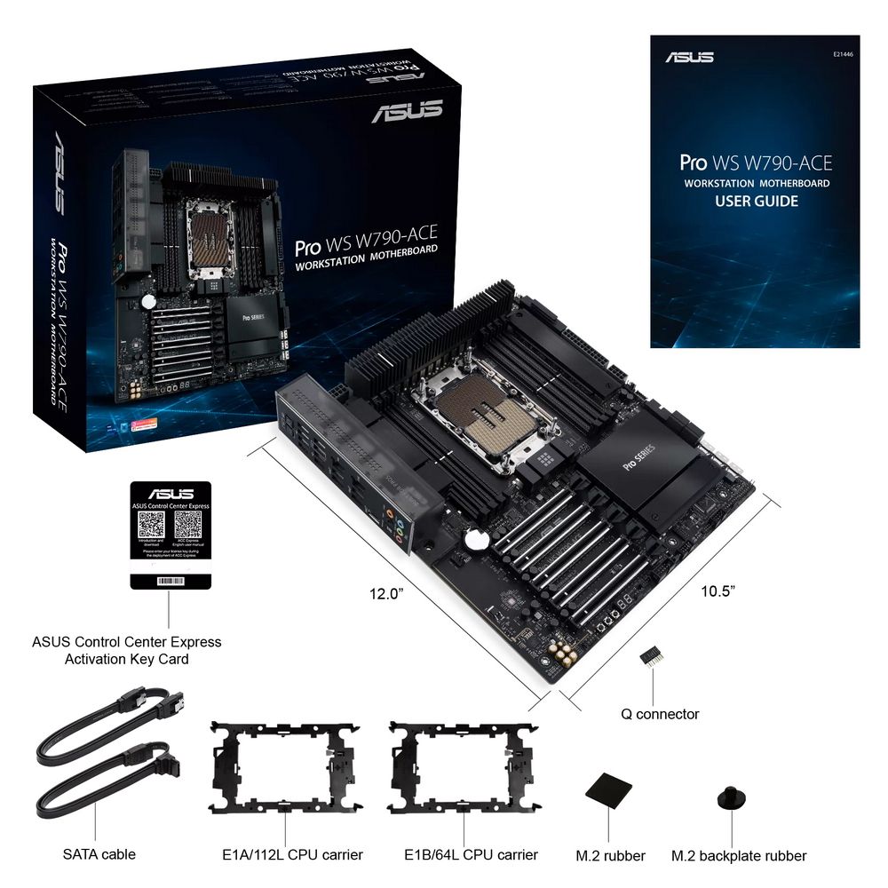 Материнская плата ASUS PRO WS W790-ACE LGA4677 CEB 8xDDR5 5xPCIEx16 2xM.2 USB-C 2.5GLAN 10GLAN — изображение 7
