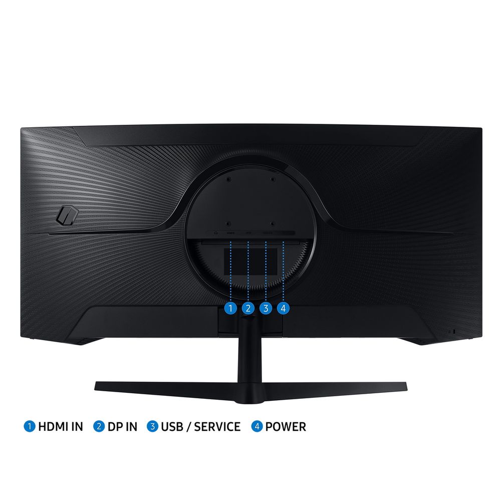Монитор 34" SAMSUNG C34G55TWWI Odyssey G5 G55T UWQHD Curved VA, 3440x1440, 165Hz, 1ms, 250сd/m, 2500:1, HDR10 | HDMI(2.0), DP(1.4) | ExPSU, Vesa 75, Black — изображение 14