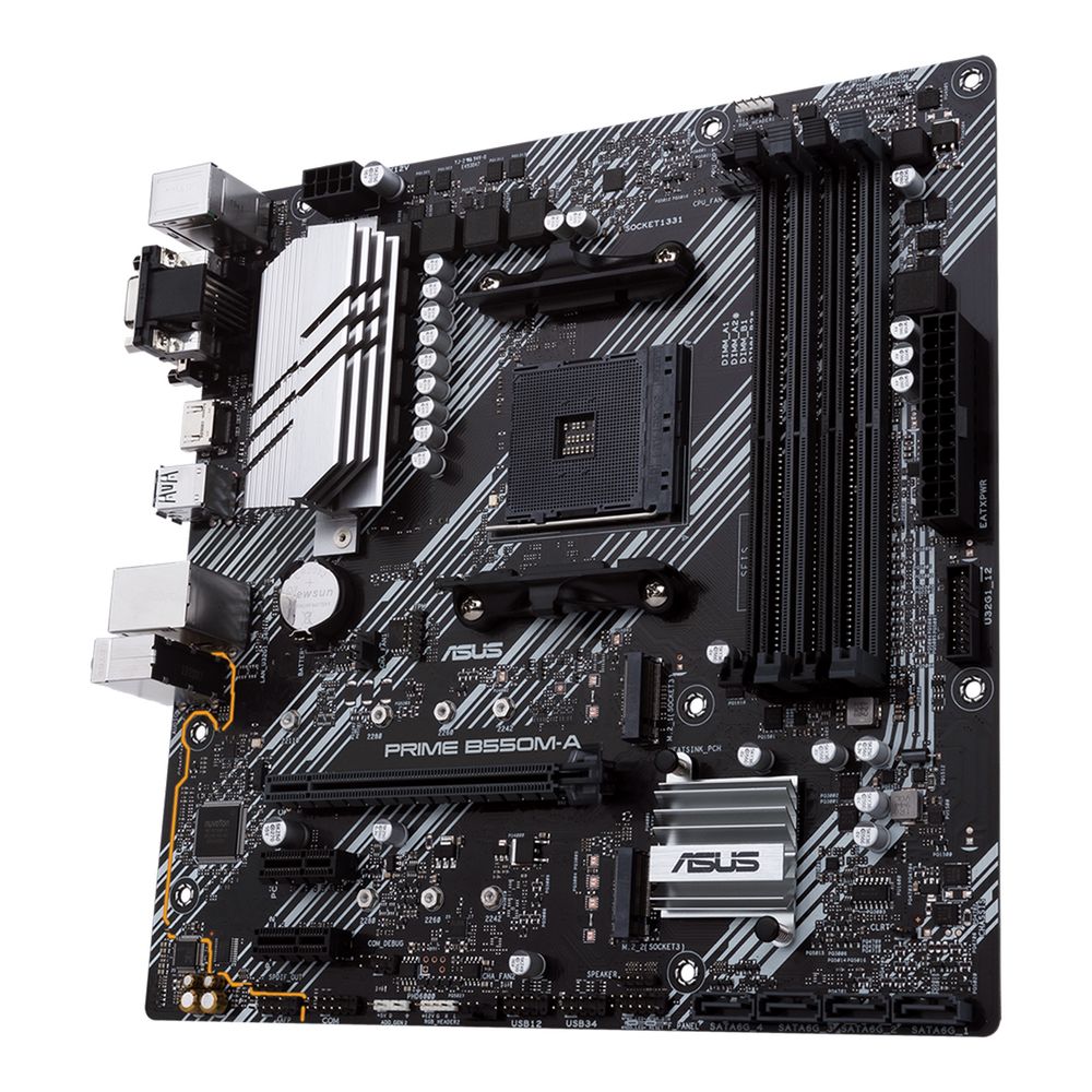 Материнская плата ASUS PRIME B550M-A/CSM AM4 mATX 4xDDR4 PCIEx16 2xPCIEx1 2xM.2 HDMI DVI VGA GLAN — изображение 4