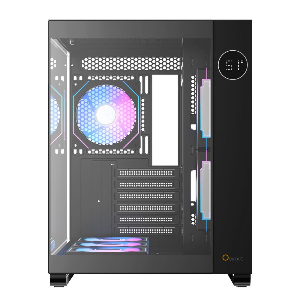 Корпус Case Ocypus Iota C70 BK ARGB ATX win / black / 6 ARGB fans / no PSU / Tempered Glass — изображение 4