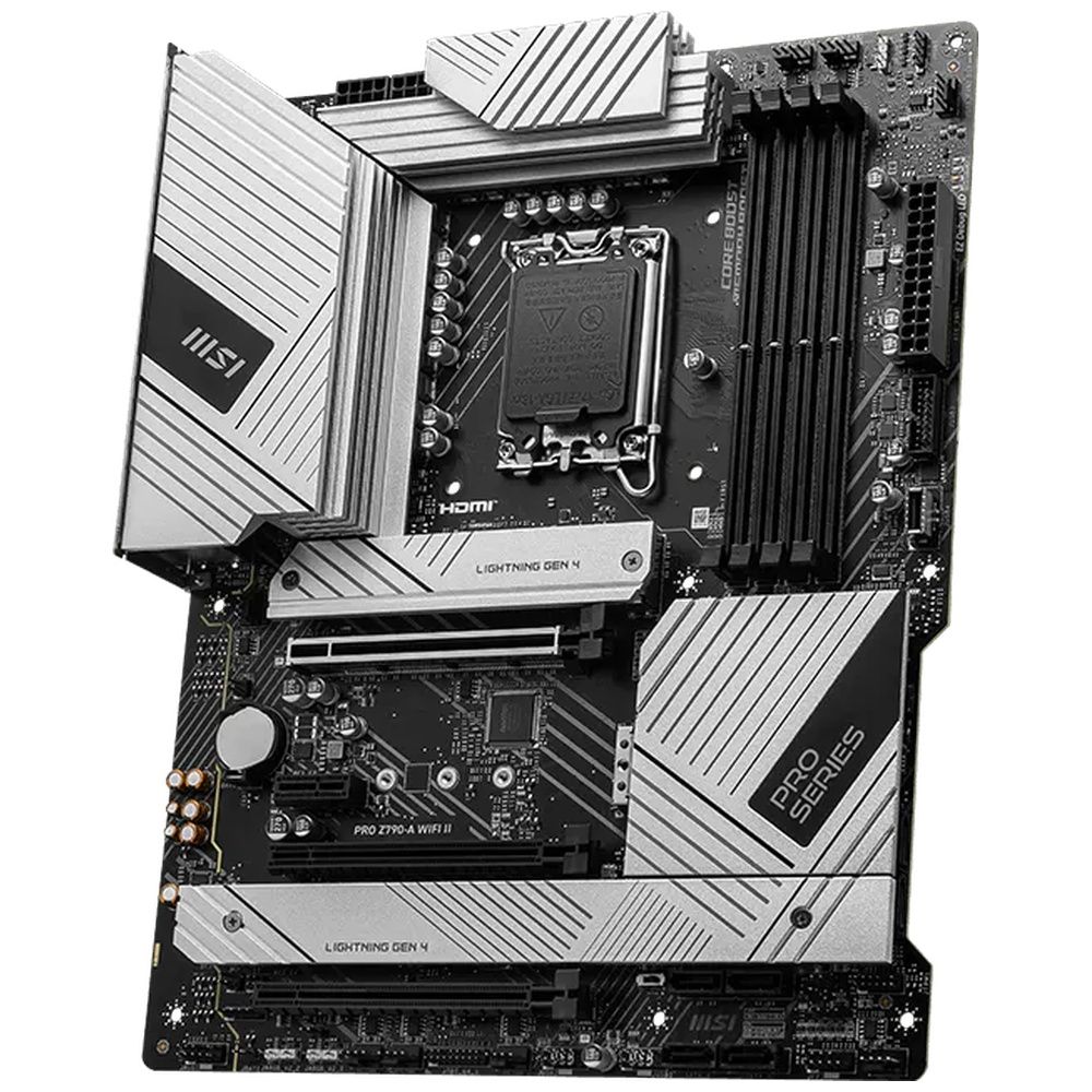 Материнская плата MSI PRO Z790-A WIFI II Z790, LGA1700, 4*DDR5, 3*PCIEx16, 1*PCIEx1, 4*M.2, 2*TypeC, 3*USB3.2 Gen2, 4*USB3.2 Gen1, 6*USB2.0, 6*SATA3, 2.5G, DP, HDMI, ATX, RTL — изображение 3