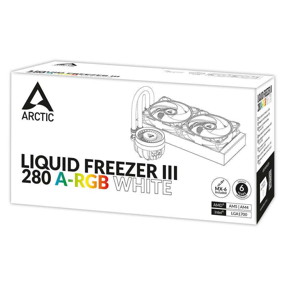 Жидкостная система охлаждения Arctic Cooling Arctic Liquid Freezer III-280 A-RGB White Multi Compatible All-In-One CPU Water Cooler (ACFRE00151A) — изображение 18