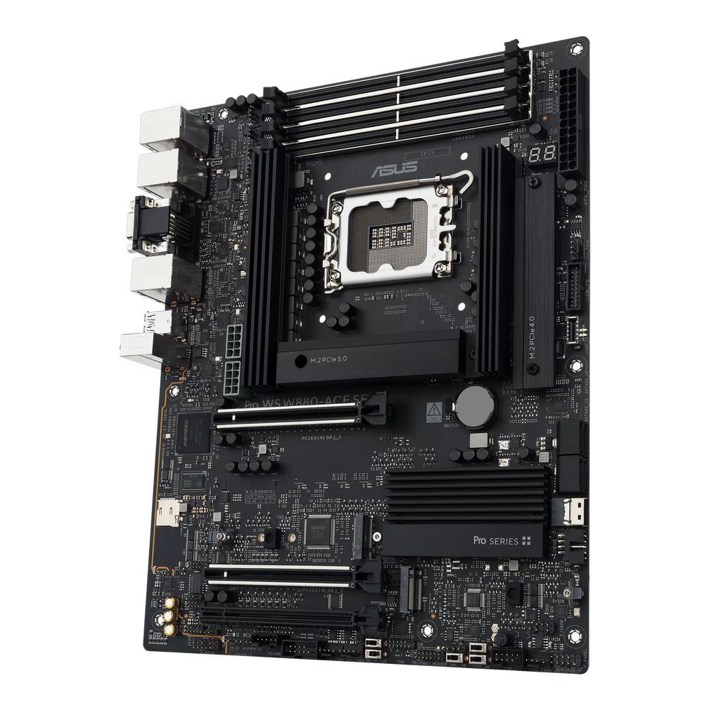 Материнская плата ASUS PRO WS W880-ACE SE LGA 1851 ATX 4xDDR5 3xPCIEx16 4xM.2 Thunderbolt USB-C HDMI VGA 2x2.5GLAN — изображение 3