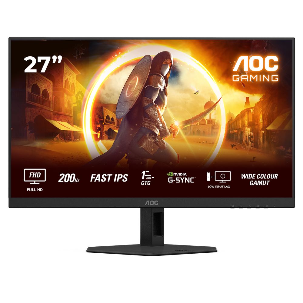 Монитор 27" AOC 27G4HRE Black (1920x1080 IPS 200Hz 0.5ms 300cd/m 1000:1 2xHDMI DP 2x2W)