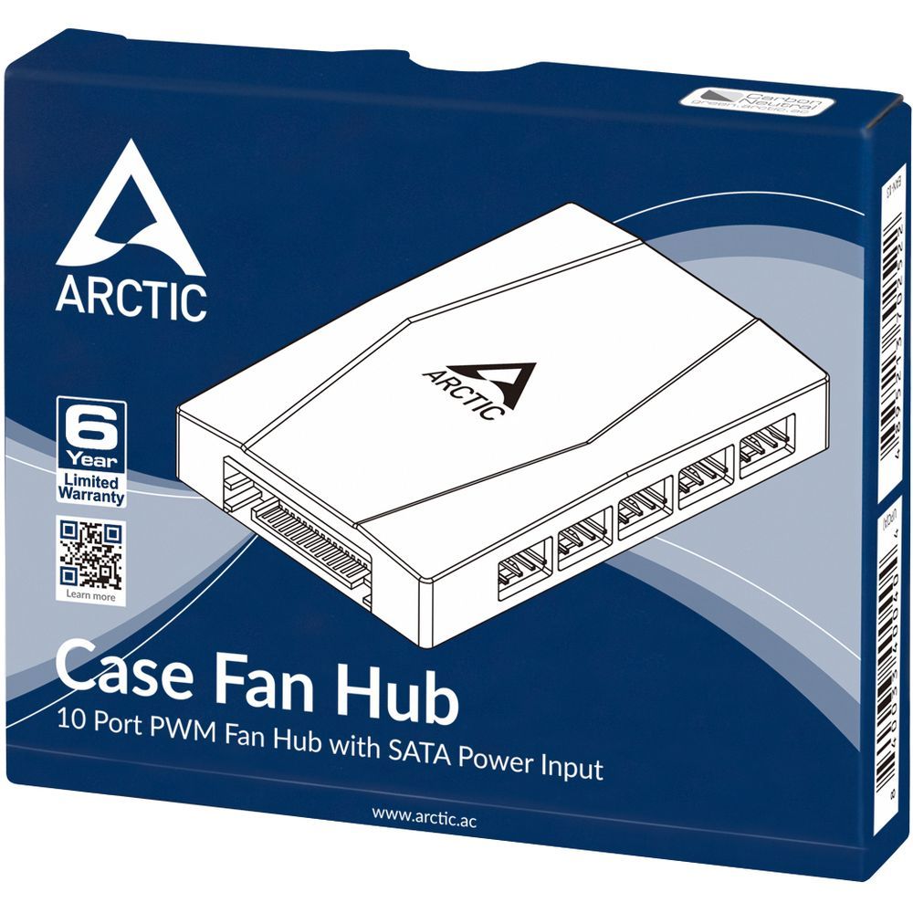 Аксессуары Arctic Cooling Хаб для 10 вентиляторов корпуса ПК Arctic Case Fan Hub 10 PWM Fan (ACFAN00175A) (702522) — изображение 6