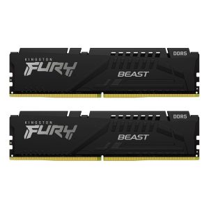 Модуль памяти Kingston 16GBDDR5 5600 DIMM FURY Beast Black XMP Gaming Memory KF556C40BBK2-16 Non-ECC, , CL40, 1.25V, (Kit of 2) 1RX16 40-40-40  288-pin 16Gbit, RTL