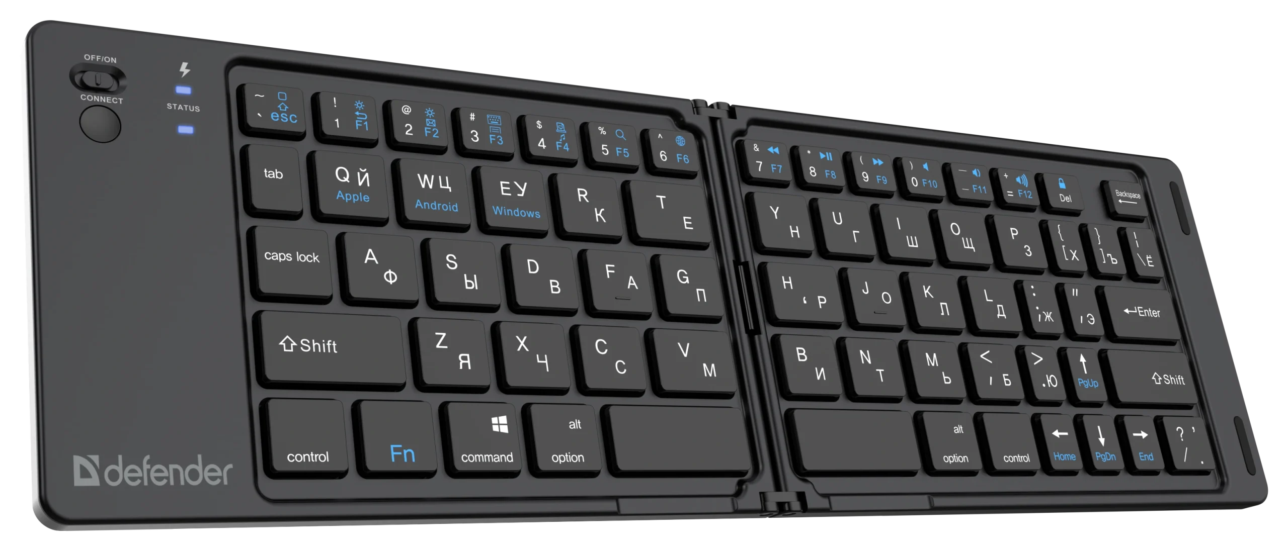 Клавиатура беспроводная Bluetooth 66кн+FN складная черн./бел.кл. Enigma SB-094 45094 DEFENDER — изображение 4
