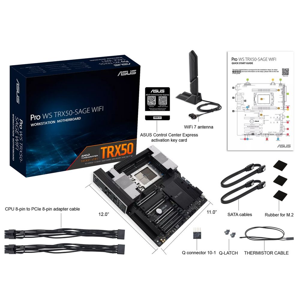 Материнская плата ASUS PRO WS TRX50-SAGE WIFI STR5 CEB 4xDDR5 5xPCIEx16 3xM.2 USB-C 2.5GLAN 10GLAN Wi-Fi 7 — изображение 8