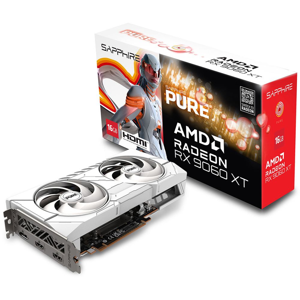 Видеокарта Sapphire RX9060XT PURE OC 16GB GDDR6 128bit DP 2xHDMI 2FAN RTL — изображение 7