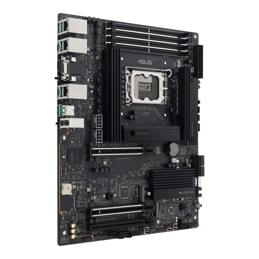 Материнская плата ASUS PRO WS W880-ACE SE LGA 1851 ATX 4xDDR5 3xPCIEx16 4xM.2 Thunderbolt USB-C HDMI VGA 2x2.5GLAN — изображение 4