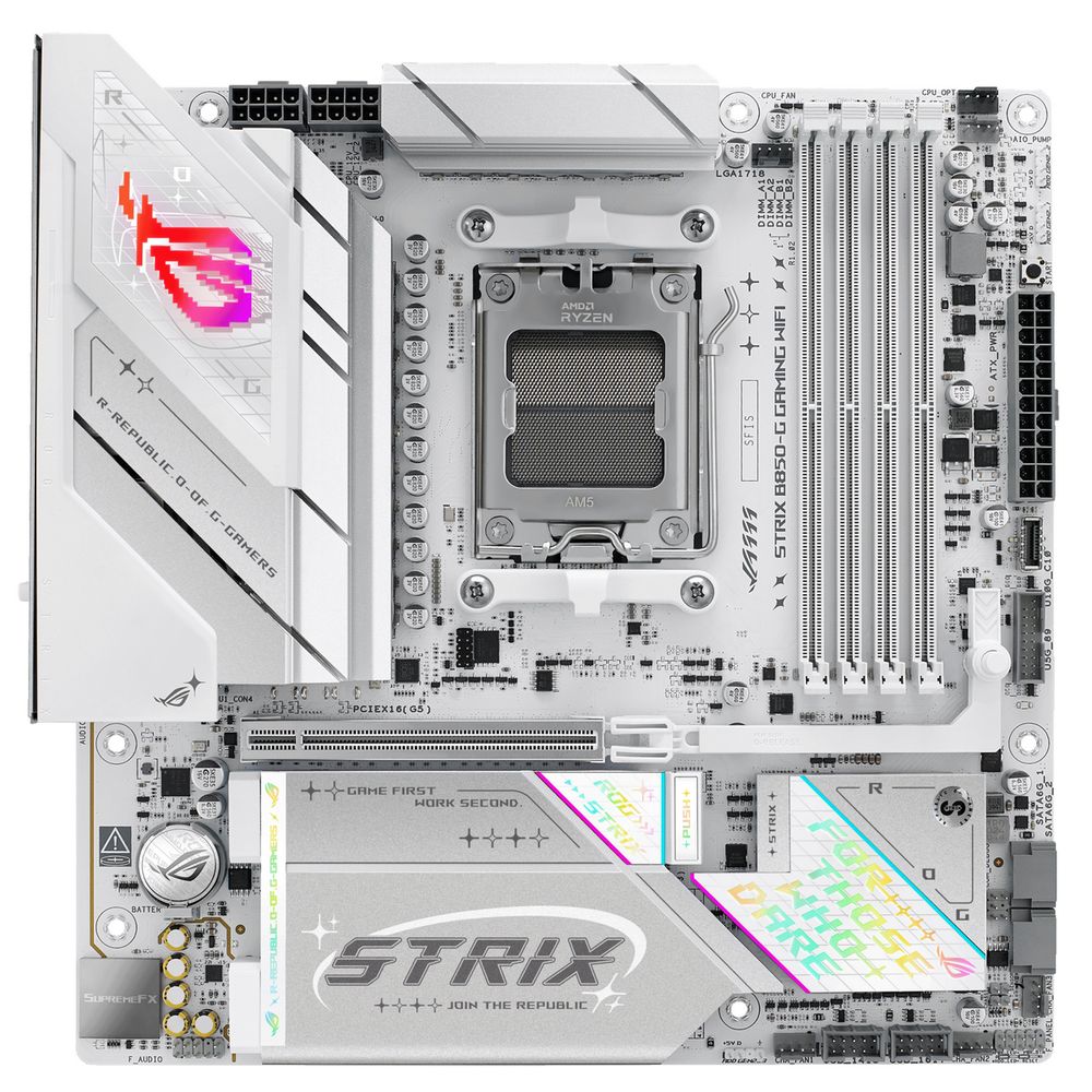 Материнская плата ASUS ROG STRIX B850-G GAMING WIFI AM5 micro-ATX 4xDDR5 PCIEx16 4xM.2 2xUSB-C DP HDMI 2.5GLAN Wi-Fi 7 — изображение 3