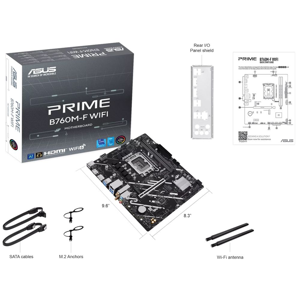 Материнская плата ASUS PRIME B760M-F WIFI LGA1700 mATX 2xDDR5 PCIEx16 PCIEx1 2xM.2 DP HDMI GLAN Wi-Fi 6 — изображение 11