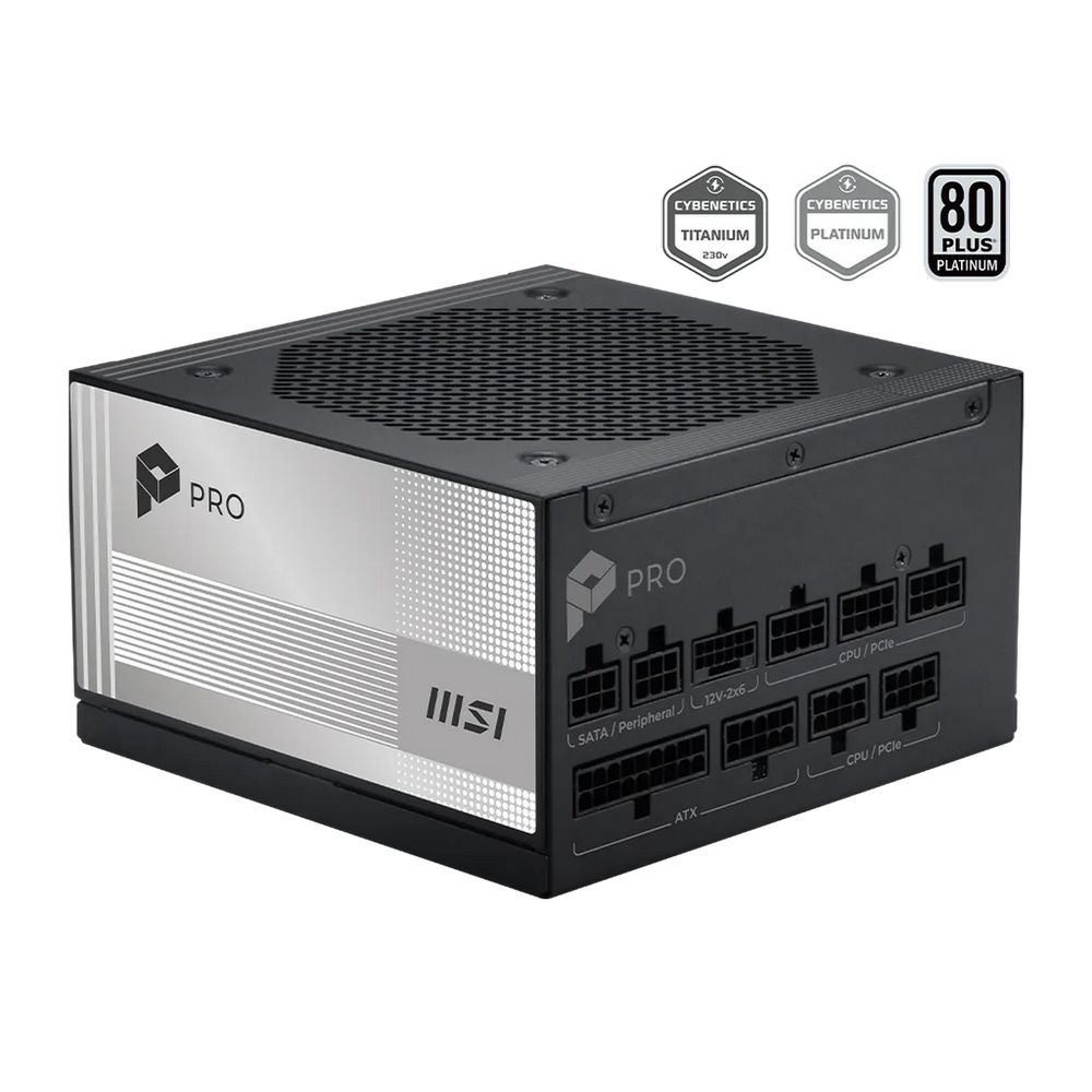 Блок питания ПК MSI PRO A850PL PCIE5 850W, 80+ Platinum, полностью модульный, ATX 3.1, PCIE5.1, RTL — изображение 3