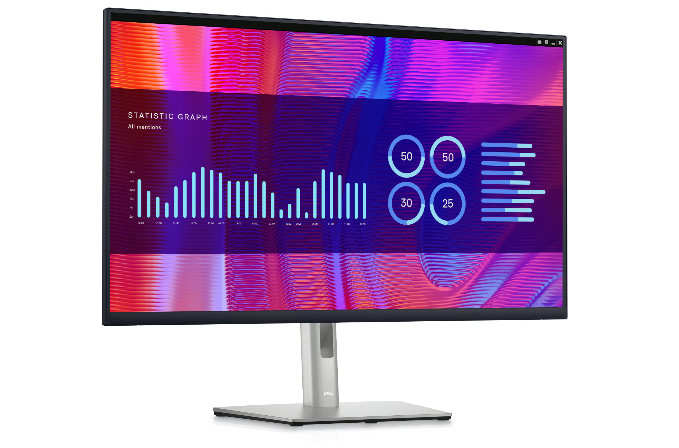 Монитор Dell 31,5" P3223DE, 16:9, IPS, QHD, 5ms, 350cd, 60Hz, HDMI, DP, USB, HAS — изображение 3