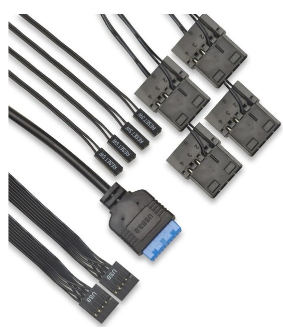 Корпус MINITOWER mATX W/PSU 2xUSB+USB3.0 аудио черный 4x120mm Fan с RGB подсветкой боковая панель - закаленное стекло Mistery R3 EX294383RUS EXEGATE — изображение 7