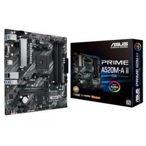 Материнская плата ASUS PRIME A520M-A II/CSM AM4 mATX 4xDDR4 PCIEx16 2xPCIEx1 M.2 DP HDMI VGA GLAN