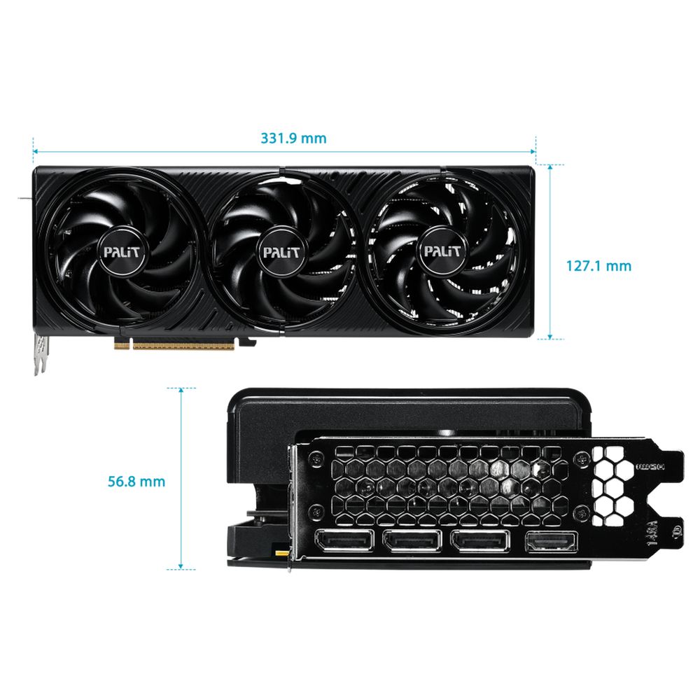 Видеокарта Palit RTX5080 INFINITY 3 OC 16GB GDDR7 256bit 3xDP HDMI 3FAN RTL — изображение 11