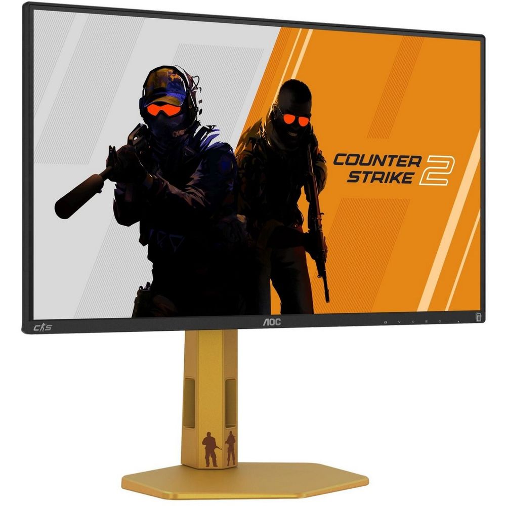 Монитор 24.5" AOC CS25G IPS (Fast IPS), 1920x1080, 300Hz, 1ms, 400сd/m, 1000:1, 2xHDMI(2.0), DP(1.4), Pivot, InPSU,, Vesa 100, Black/Orange — изображение 2