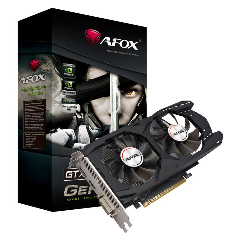 Видеокарта Afox GTX1050Ti 4GB GDDR5 128bit DVI DP HDMI 2FAN RTL — изображение 2