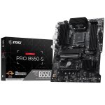 Материнская плата MSI PRO B550-S B550, AM4, 4*DDR4, 2*PCIEx16, 1xPCIEx1, 2*M.2, 2*TypeC, 1*USB3.2Gen2, 4*USB3.2Gen1, 8*USB2.0, 4*SATA3.0, 1G, HDMI, ATX, RTL
