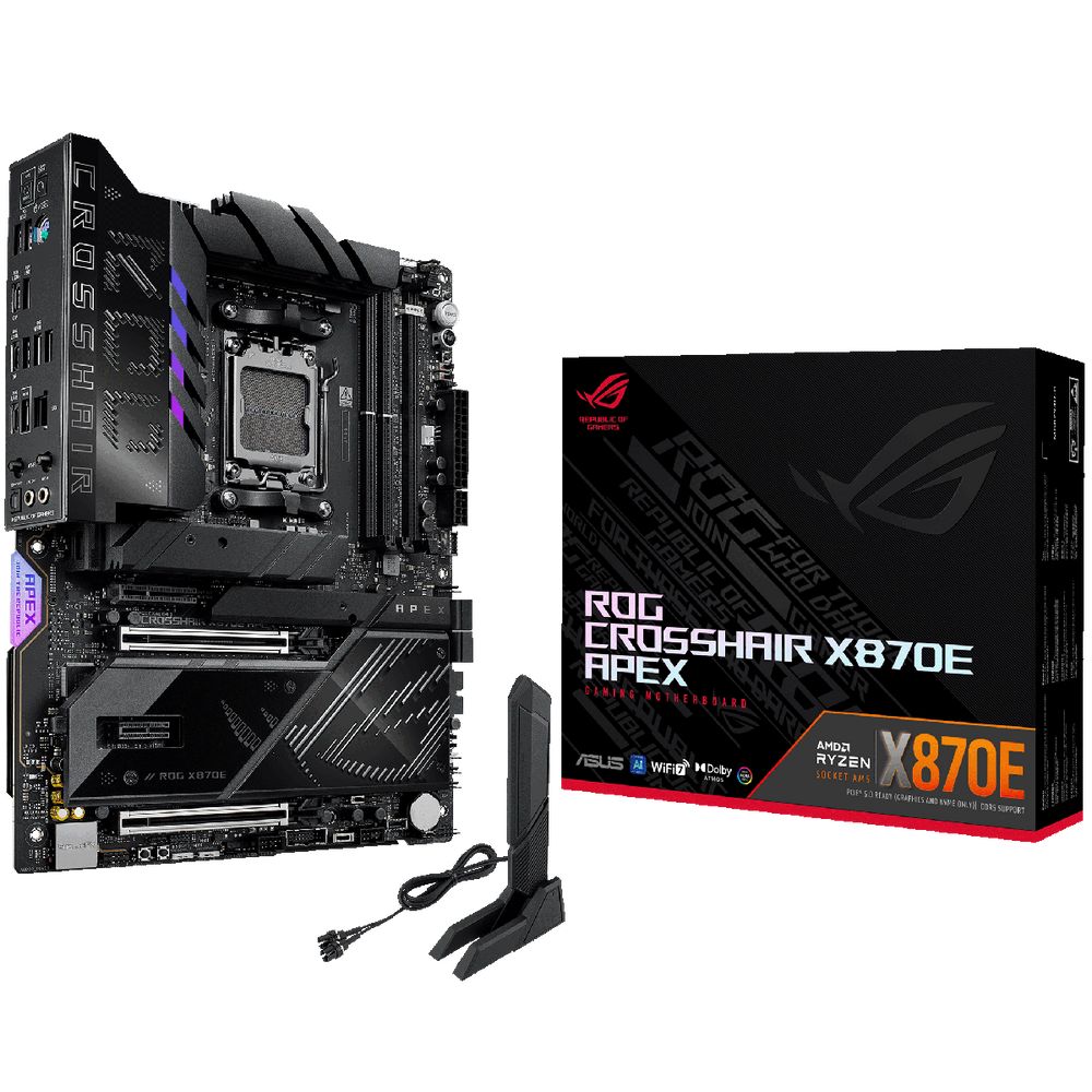 Материнская плата ASUS ROG CROSSHAIR X870E APEX AM5 ATX 2xDDR5 2xPCIEx16 PCIEx4 PCIEx1 5xM.2 3xUSB-C 5GLAN Wi-Fi 7