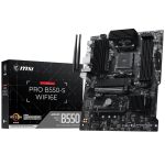 Материнская плата MSI PRO B550-S WIFI6E B550, AM4, 4*DDR4, 2*PCIEx16, 1xPCIEx1, 2*M.2, 2*TypeC, 1*USB3.2Gen2, 4*USB3.2Gen1, 8*USB2.0, 4*SATA3.0, 1G, HDMI, ATX, RTL