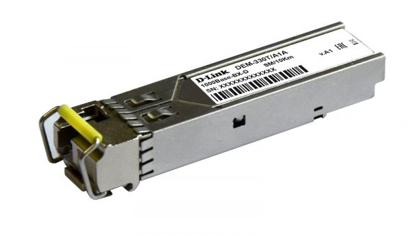 Трансивер WDM SFP-трансивер с 1 портом 1000Base-BX-D (Tx:1550 нм, Rx:1310 нм) для одномодового оптического кабеля (до 10 км)