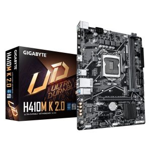 Материнская плата Gigabyte H410M K 2.0 1.0 H410, LGA1200, 2xDDR4, 1*PCI-Ex16, 1*PCI-Ex1, 1*M.2, 4*USB3.2Gen1, 6*USB2.0, 2*SATA3.0, 1G, HDMI, MATX, RTL
