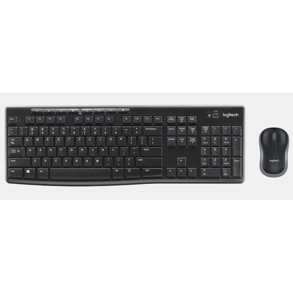 Комплект клавиатура и мышь Logitech MK270 |920-004518| клавиатура черная, 112 клавиш с защитой от воды, |920-004518| мышь черная, оптическая, 1000dpi, 3 кнопки, 2.4GHz, USB-ресивер (039247) {6}
