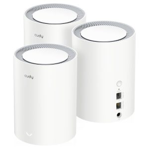 Маршрутизатор CUDY AX1800 Wi-Fi 6 Mesh Solution 3-Pack, Chipset MediaTek, Dual-Band, 802.11ax/ac/a/b/g/n,  1201Mbps at 5GHz + 574Mbps at 2.4GHz, 2 Gigabit Ethernet Ports, 4 internal antennas,  MU-MIMO, DDNS, Zerotier/Wireguard/OpenVPN/IPSec/L2TP/PPTP VPN, DNS over Cloudflare