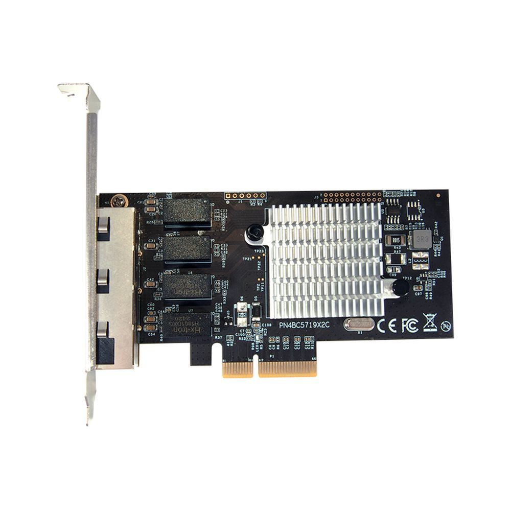 Сетевой адаптер STLab N-1060 4x1GbE, PCIe 2.1 x4, RJ45, BCM5719, Ethernet Adapter — изображение 2